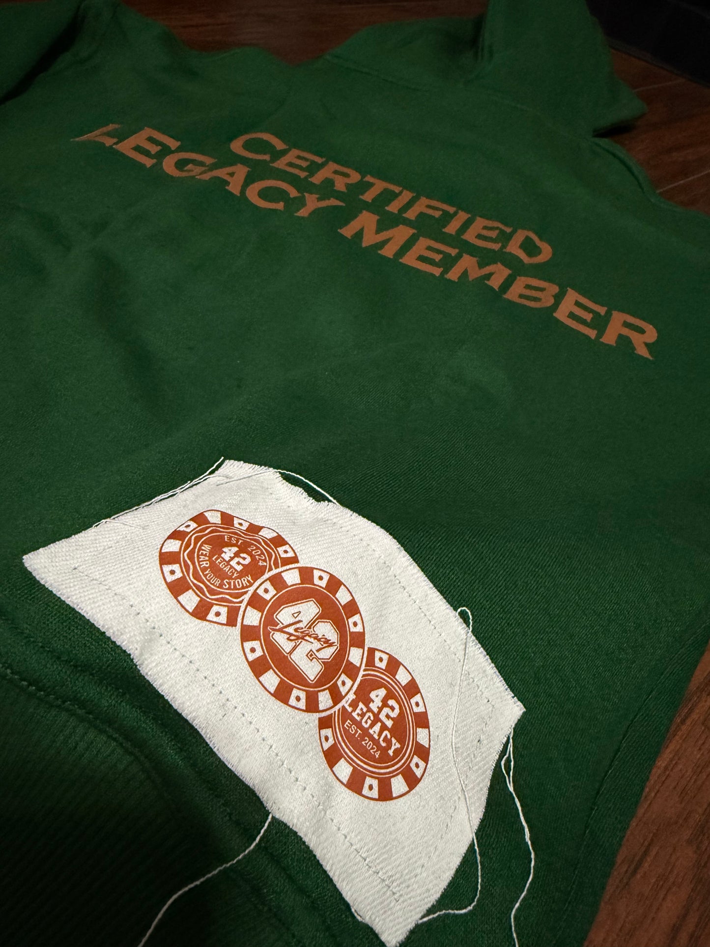 Green / Tan Rhinestone Hoodie Set