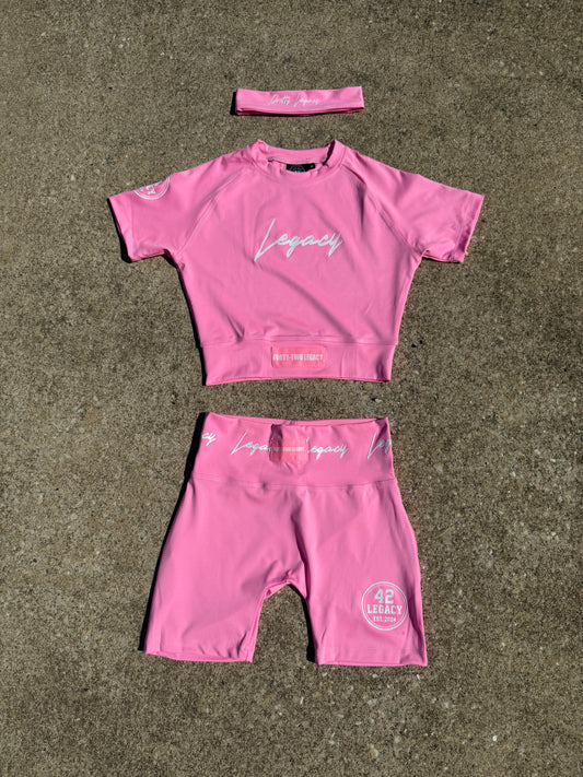 Pink Women’s Short Set